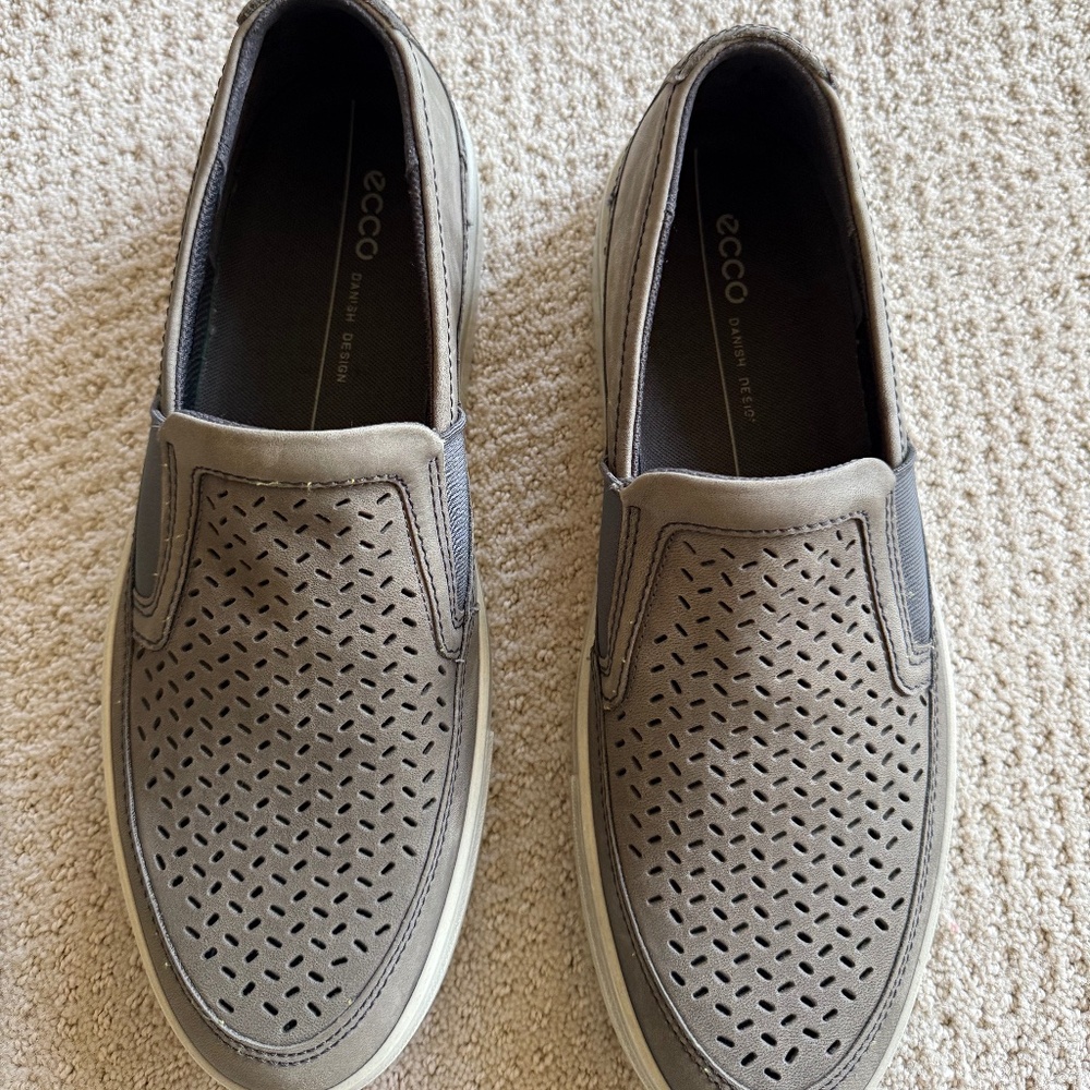 ECCO Men’s Perforated Slip-On Shoes - Size 45 (US 11-11.5)
